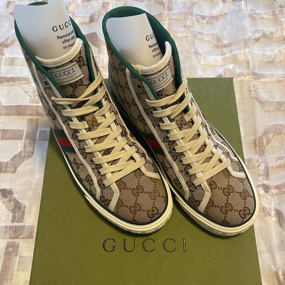 Men's Gucci Tennis 1977 Canvas High Top - Picture 1 of 6